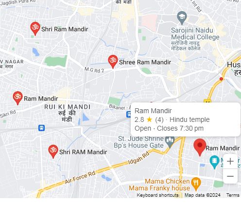 Ram Mandir Map